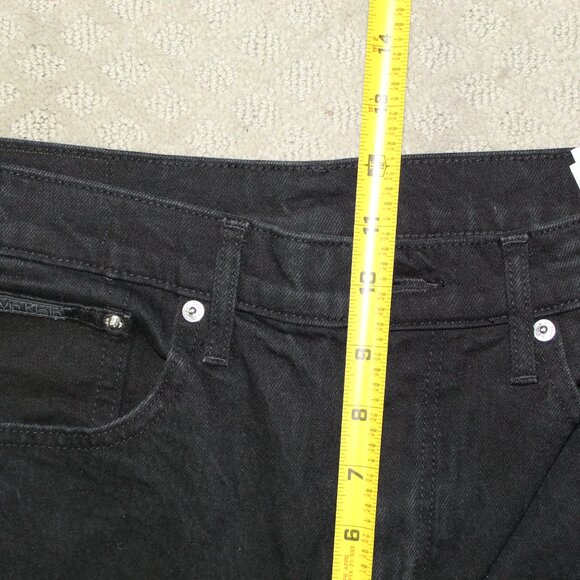 CALVIN KLEIN Black Straight Leg Woman's Hi Rise Jeans Size 8 x 27 in - Picture 4 of 6